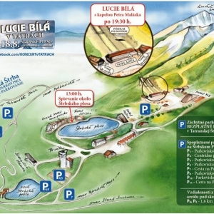 Lucie Bíla v Tatrách 18.8.2019 Štrbské Pleso mapa