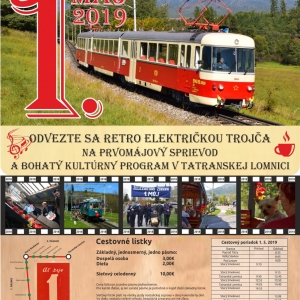 1. máj jazda Retro eleketričkou Trojča