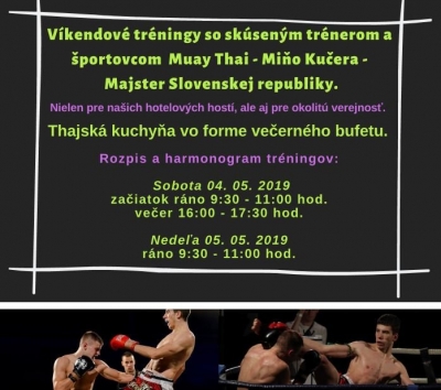 Víkendové tréningy Muay Thai 4. a 5. mája 2019