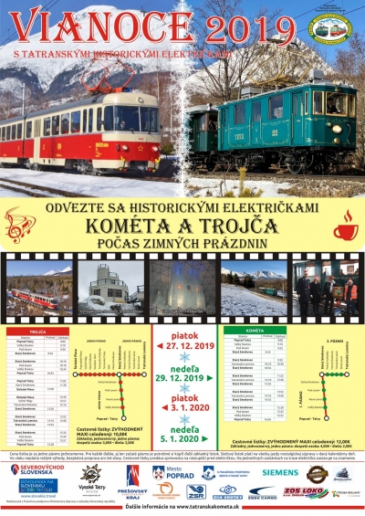 Zimné prázdniny 2019 s Tatranskými historickými električkami