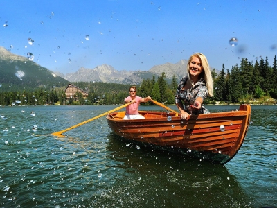 Rowboats on Štrbské pleso Lake